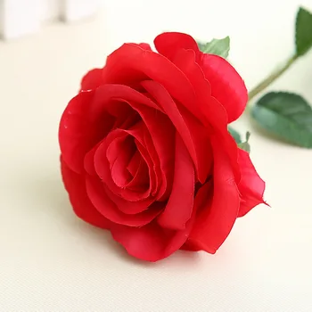 Aukštos kokybės modeliavimas Raudonos rožės Dirbtinės Gėlės, Vestuvių Dekoravimas 