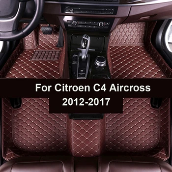 Automobilio grindų kilimėliai Citroen C4 Aircross 2012 2013 2016 2017 Custom auto pėdų Pagalvėlės automobilių