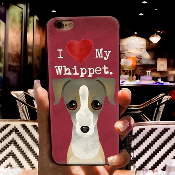 Aš Myliu Savo Whippet šuo šuniukai Coque Shell Telefono dėklas skirtas iphone 12 11 Pro 8 7 6 6S Plus X 5 5S SE mobiliųjų telefonų XS XR XSMAX