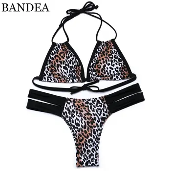 BANDEA maudymosi kostiumėliai, bikini 2019 m. vasarą seksualus maudymosi kostiumėlis moterims Iškirpti brazilijos bikini spausdinti bikini moterims Maillot De Bain