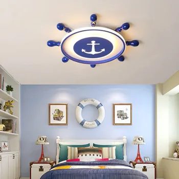 Berniukas, vaikų kambario lempa, miegamojo lempa paprasta, modernios led lubų šviestuvas cartoon MUMS kapitonas vaiko kambarys lempos