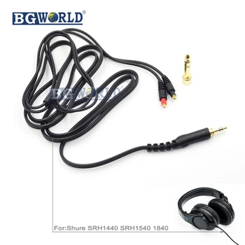 BGWORLD Pakeitimo Dual Išėjimo Kabelis Shure SRH1440 SRH1540 1840 Ausines Švino HPASC ausinės, laisvų rankų įranga, dalys kabeliai