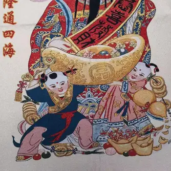 Budistų statula, tantros sekta Tibete buvo siuvinėta šilko, thangka brokatas, aukso šilko, medvilnės ir siuvinėjimo