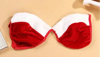 Bunny Mergina Kostiumai Sexy Raudona ir Juoda Kalėdų 6PCS Kostiumas Moterims Lenceria apatinis Trikotažas, Erotinis Trijų Taškų Vaidmenį vaidina Vienodą QQ414