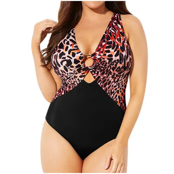 CHAMSGEND Bikini 2020 Seksualių Moterų maudymosi kostiumėlį Bikini Plius Dydis Leopardas Spausdinti Bikini maudymosi kostiumėlį Paplūdimio maudymosi kostiumėlis Moterims