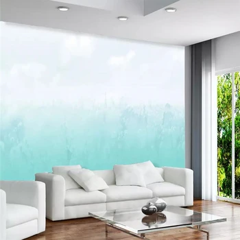 Dekoratyvinės tapetų Šiaurės paprastas stilius mėlyna balta debesų dangus kambarį fone sienų tapyba