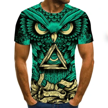 Didelio Dydžio Vyrai T-Shirt 2020 Metų Vasaros Geometrinio Rato 3D Išspausdintas Viršų Tees Mados O--Kaklo trumpomis Rankovėmis Atsitiktinis Laisvi Marškinėliai Vyrams