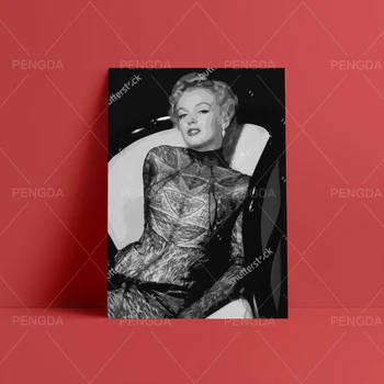 Drobės Atspausdintas Sienos Meno Plakatas, Tapyba Juoda Balta Marilyn Monroe Šiuolaikinio Namų Dekoro Modulinės Nuotraukas Be Rėmelio Už Kambarį