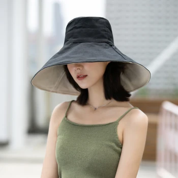 Dvipusis žvejo skrybėlę Xia Han edition Japonijos Chaobai net raudona saulė pavėsyje nuo saulės anti-ultravioletinių saulės pavėsyje skrybėlę