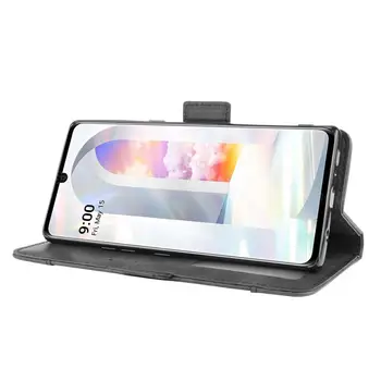 Dėl LG Aksomo Atveju kokybės Odos Piniginės Odinės Šlepetės Multi-kortelės lizdo Dangtelis LG Aksomo LM-G900N LM-G900EM Atveju 6.8