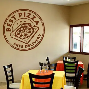 Express Pizza Lipdukas Restoranas Decal Plakatas Vinilo Menas, Sienų Lipdukai, Dekoras Freskos Pica Lipdukas Sienos Lipdukas Pica Stiklo Lipdukas