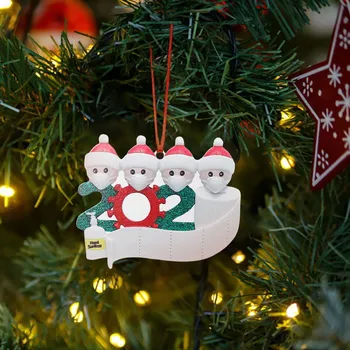 Geležies Meno Asmeninį Išgyveno Šeimos Ornamentu 2020 Kalėdų Dekoro Švenčių šalis tiekia Kalėdų Dekoracijos
