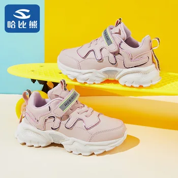 Habibear prekės ženklo batai 2020 m. Rudenį Naujų korėjos stiliaus vaikiška avalynė mergaičių sportiniai bateliai itin lengvas berniukų madinga batai kartos