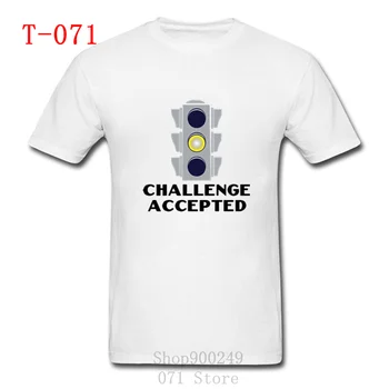 Juokinga, Medvilnės Spausdinti Iššūkis Priimtas Stoplight T-shirt JDM Automobilių Sporto Marškinėliai Homme Vyrams
