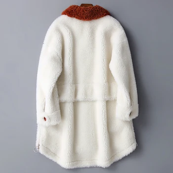 Kailio Moterų Vilna Nekilnojamojo Striukė Rudens Ir Žiemos Paltai Moterims Drabužių 2020 Korėjos Avių Shearling Viršūnes Veste Femme Zt4386