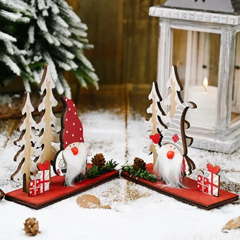 Kalėdų Dekoracijas Sumedėjusių Pinecone Double Tree / Kalendorius / Ilgas Lenktas Skrybėlę Vyras Ornamentu Darbalaukio Namų Puošybai