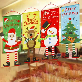Kalėdų Kabinti Vėliavas Kalėdų Namų Durų Papuošalai, Papuošalai 2020 Gimdymo Kabantys Papuošalai Kalėdų Priebučio Duris Reklama