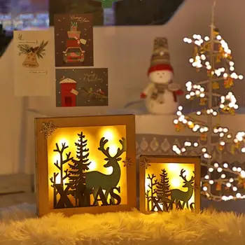 Kalėdų Naktį LED Žibintai, Kambario Dekoracijas, Sniego Briedis Kalėdų Dekoracijas Santa Claus Žiburiai Kalėdų Žvaigždė Naktį Žibintai