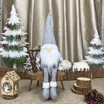 Kalėdų švedijos Ilgos Kojos Pliušinis Gnome Santa Pliušiniai Žaislai lėlės Namų Puošybai
