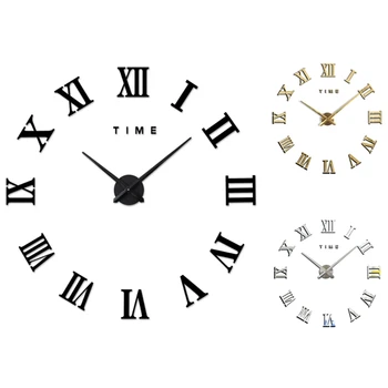 Karšto Didelis Romėnų Veidrodis Mados Šiuolaikinės Kvarcinis Laikrodis 