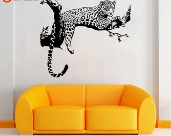 Karšto Pardavimo Didelių Leopard Vinilo Meno Sienos Freskos Namų Dekoro Gyvūnų Sienos Dekoracija Kambarį Meno Apdailos Siena Lipdukas Y-335