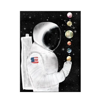 Kosmoso Planetos Kosmonautas ModernPoster Visatos Erdvės Drobė Sienos Menas Spausdinti Tapybos Šiuolaikinio Meno Nuotrauką Namų Kambario Dekoro