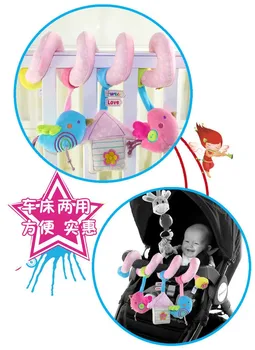 Kūdikių Barškučių Kūdikių Lėlės Kūdikio Lovelę Vežimėlio Žaislas 0+ mėnesių Pliušinis Paukščių Muzikos Naujagimių Kabinti Aplink Lova Žaisti