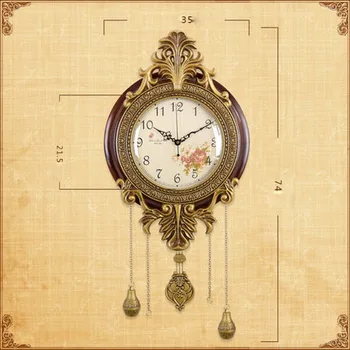 Kūrybos Dekoratyvinės Sienų Laikrodis Kambarį Medžio Masyvo Retro Brass Laikrodis Išjungti Mados Sienos Montuojamas Kvarcinis Laikrodis, Papuošalai