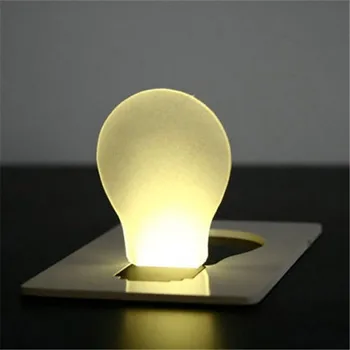 Kūrybos Ultra-plonas kortelės šviesos diodų (LED) kortelės, šviesos piniginės lempos mažas naktį šviesos nešiojamų lempos vizitinę kortelę lempos kalėdų dekoro