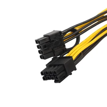 Maitinimo ilgiklis 2xPCI-E 6-pin, 2x 6+2-pin (6-pin/8-pin) Maitinimo Splitter Cable PCIE PCI Express Aug9 Lašas Laivybos