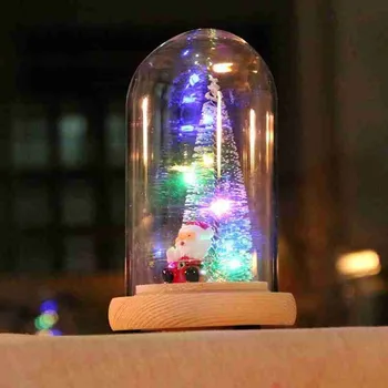 Mediniai Stiklo danga Kalėdų Eglučių Papuošalai Spindinčią Kalėdų Eglučių Papuošalai Mini Paty Kalėdų Namuose Kalėdinė Dekoracija L9A0