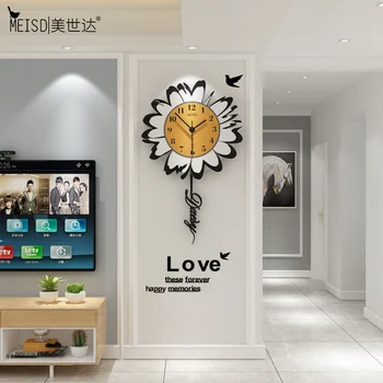 MEISD Sieniniai Laikrodžiai Kūrybos Laikrodis Modernios Sienos Žiūrėti Kvarco Silent Kambarį Dekoratyvinis Horloge Gėlių Sienos Meno Nemokamas Pristatymas