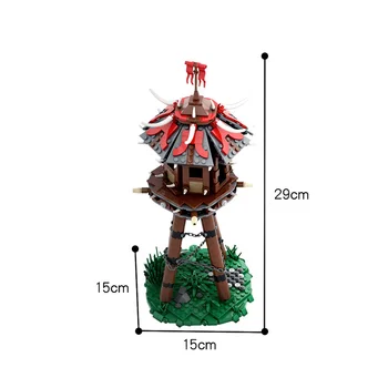 Mini Fantazijos Orc ' s Tower Statyba Blokai Nustatyti Žaislai Plytų Švietimo Kalėdų Dovana Vaikams Dekoravimas Ornamentais