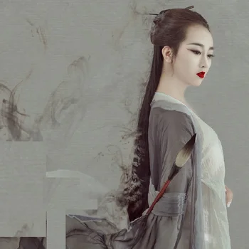 Mo Dažai, Tapyba Vintag Swordlady kostiumas Hanfu Moterų Paroda Naujo Dizaino Teminės Fotografijos Hanfu Cosplay Kostiumų Moteris
