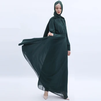 Musulmonų Suknelė Ramadanas Abaja Islamo Apranga Moterims Malaizija Jilbab Djellaba Skraiste Musulmane Turkijos Baju Nėrinių Kimono Kaftan Tunika