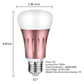Naktį Šviesos diodų (LED) Lemputę PIR Judesio Jutiklis AC 85-265V B26 E27 LED Lempa Lempa 7W Pakeisti 25-40W Balti Medvilniniai Lempos