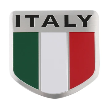 Naujas Auto Metalų Lydinio, 3D Logotipas Ženklelis Lenktynių Sporto Lipdukai Lipdukas ITALIJA italijos Vėliava