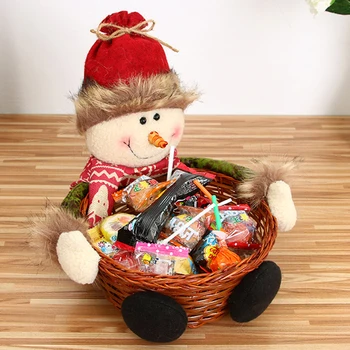 Naujas Kalėdų Saldainiai Saugojimo Krepšys Bambuko Kalėdų Dovana, Savininkas Krepšelį Santa Claus Saugojimo Krepšys Dovanų Kalėdų Dekoravimo Reikmenys