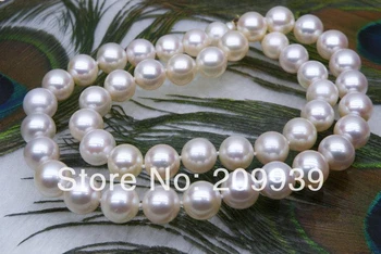 Nemokamas pristatymas Fine JEWELRY turas AAA+ 8.5-9mm balta akoya perlų karoliai 14K Užsegimas