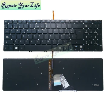 Nešiojamojo kompiuterio Klaviatūra Acer V5-571 V5-531 V5-551 SP klaviatūros ispanija Standartas su apšvietimu, AEZRPP01010 NSK-R3LBQ