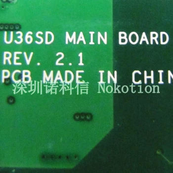 NOKOTION Dėl valdybos U36SD Pagrindinės plokštės nešiojamas plokštė HM65 DDR3 GT520M SR072 I5-2430M DARBAI