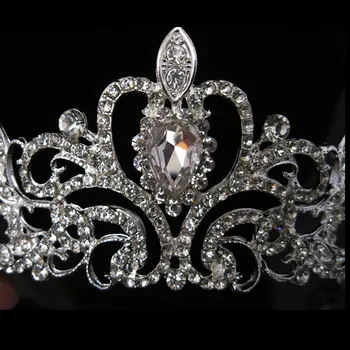 Nuotaka Bridesmaid, Vestuvių Karūna Šalis Dekoro Diamond Blizga Princess Crown Šokių Galvos Šukuosena Cirkonio