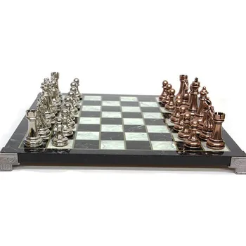 Originalus Boutique Cinko Lydinys, Akmens, Medžio 27x27 cm Pjedestalo Flanšinis Šachmatų Rinkinį