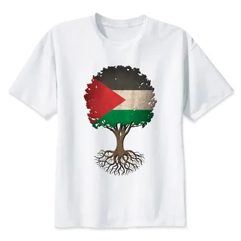 Palestina Gyvybės Medis Vėliavos, marškinėliai Hip-Hop Stiliaus Naujas Originalaus Dizaino T-shirt Cool Mados Vyrų marškinėlius Spalva MR2196
