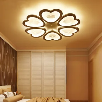 Paprastas gėlių formos LED lubų šviestuvas kambarį lempos post-modernus miegamojo šiltą ir kūrybingą asmenybę, restoranas šviesos