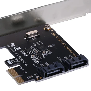 PCIe PCI Express į SATA3.0 2-Port SATA III 6G Valdytojas Plėtimosi Kortelės Adapteris