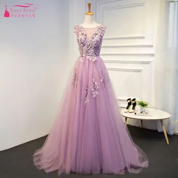 Perlinė Rožinės spalvos Dulkių Prom Dresses 2018 Seksualus Iliuzija kaklo Linijos 3D Gėlių Nėrinių vakarinę Suknelę Lady vestido de fe DQG191