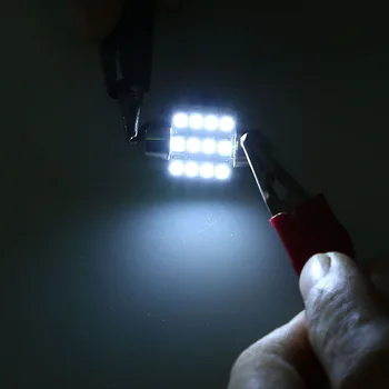 POSSBAY 20 Vnt. Automobilio 12V 31mm LED Lemputės Auto Vidaus Girlianda Dome Skaitymo Lemputės 12 SMD Baltos spalvos
