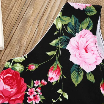 R&Z vaikų suknelė 2019 m. vasarą naujų mergaičių medvilnės berankovis suknelė gėlių camisole suknelė siųsti lankas plaukų juosta