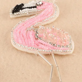 Rankų zawalcowany pink flamingo Lipdukas priedai siūti Drabužių mados Ženklelis marškinėliai pervedimai aplikacijos skrybėlę priedai